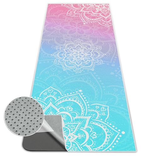 alissgorat Yoga Towel,Absorbent Yoga Mat Towel for Hot Yoga Non Slip,Stylish Prints,Ideal for Workouts,Hot Yoga,Bikram,Pil...