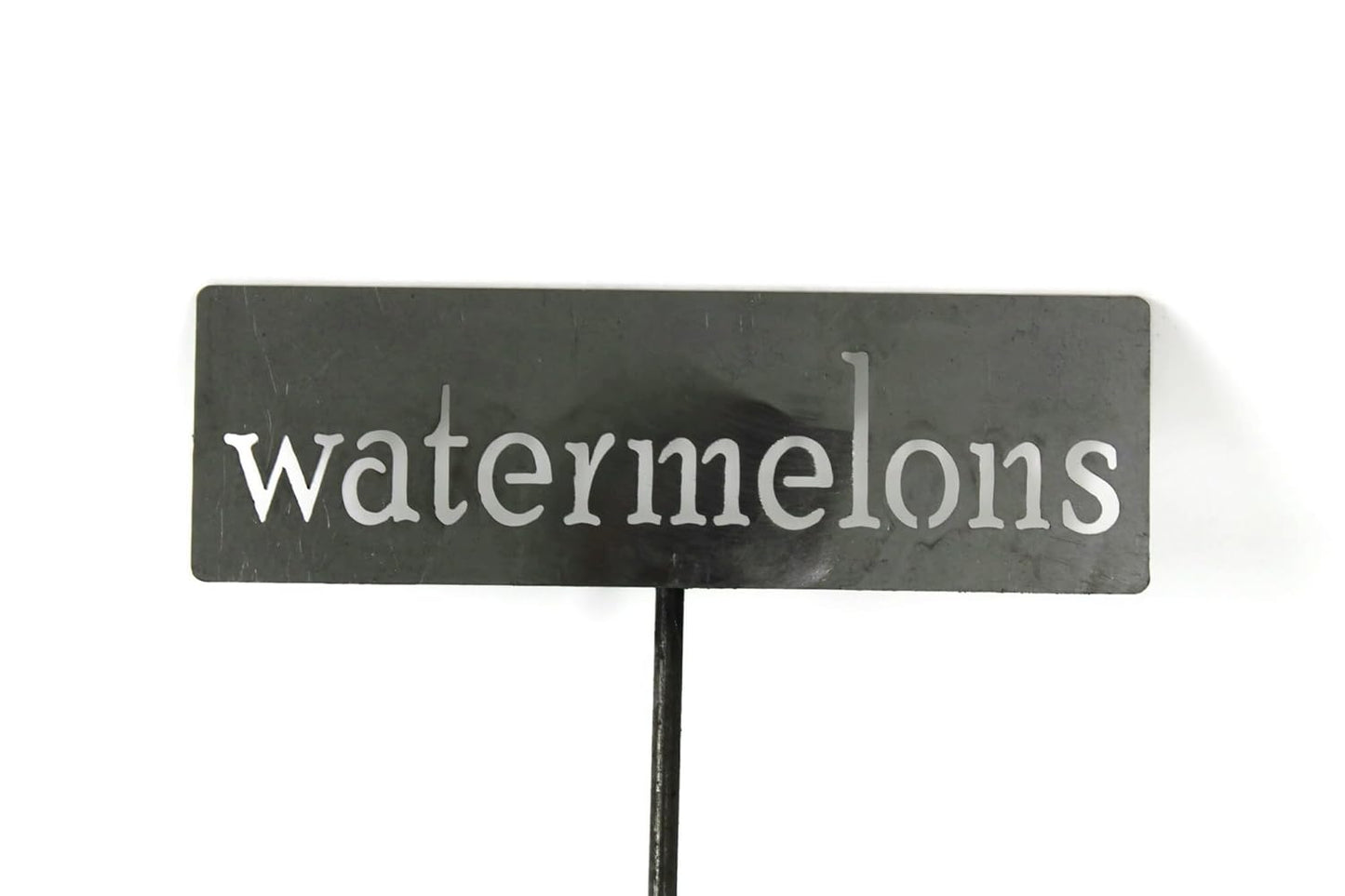 Classic Metal Garden Markers 19 Inches Tall (watermelons, Raw, Unfinished Steel (will rust with time))