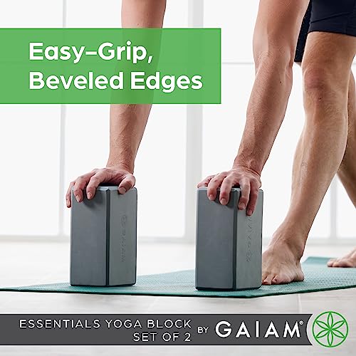 GaiamYoga Block - Supportive Latex-Free Eva Foam - Soft Non-Slip Surface with Beveled Edges forYoga, Pilates, Meditation -...