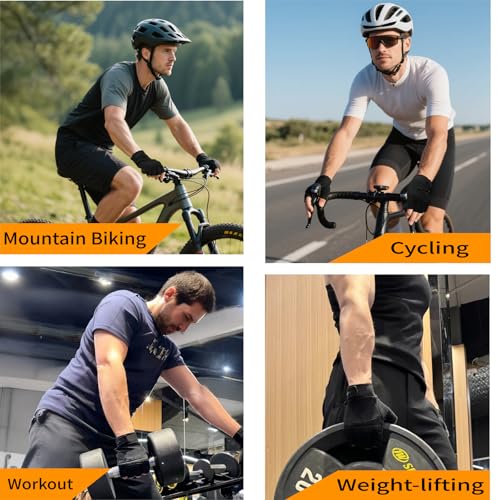 VWX Anti-Slip Gel Palm Workout Gloves for Men and Women - with Sweat-Wicking Fabric for Gym,Weight Lifting, Cycling, Weigh...