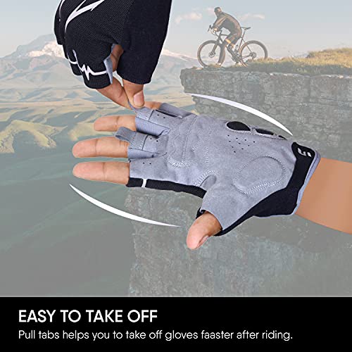 SAWANS Cycling Gloves Half Finger Mountain Road Bike Cycle Gloves Anti Slip Shock Absorbing Padded Breathable MTB Bicycle ...