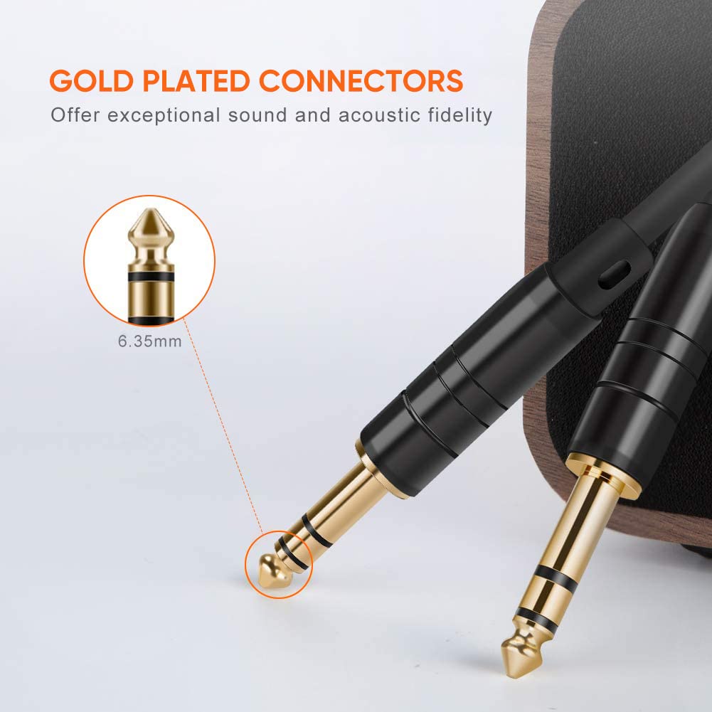Cablecreation 1/4 Trs Cable, 50 Feet 1/4 Inch To 1/4 Inch 6.35Mm Balanced Stereo Audio Cable For Studio Monitors,Mixer,Yamaha Sp