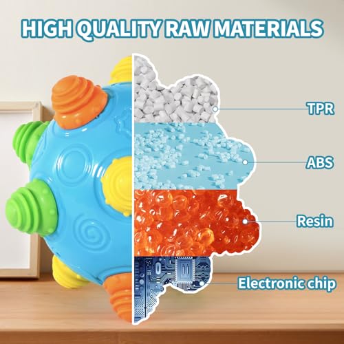 VANLINNY NEW Bumble Ball for Babies,Crawling Sensory Toys for Toddlers,Baby Music Shake Preschool,Dancing Interactive Soun...