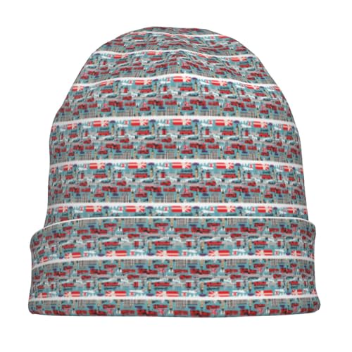 sackhg I Like London Print Winter Beanie Hat Men Women Soft Lightweight Thermal Cap for Outdoor Skiing Wear Black