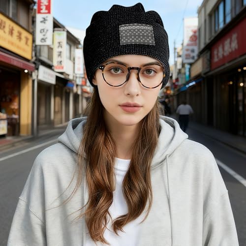 YANYU Grey Tribal Print Lightweight Waffle Pullover Hat Men Women Winter Headwear Outdoor Camping Travel