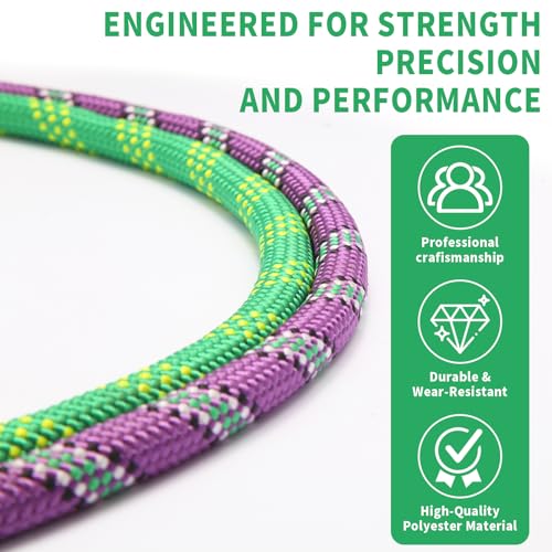 Arborist Rope Tree Climbing Rope 1/2 Inch 48 Strands Bull Rope for Construction Climbing Swing Sailing