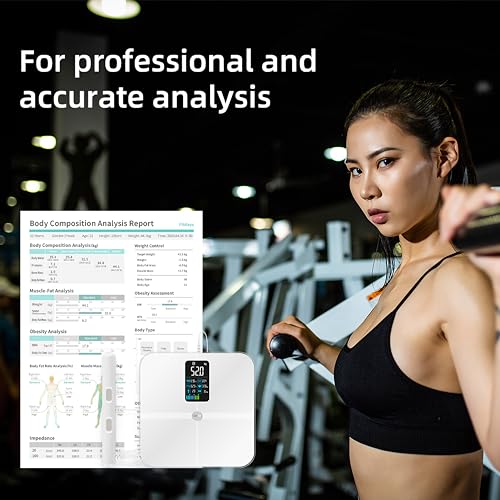 VITSOL 8 Electrode Smart Body Fat Scale, Scales for Body Weight and Fat, Large Display BMI Digital Weight Scale, Compositi...