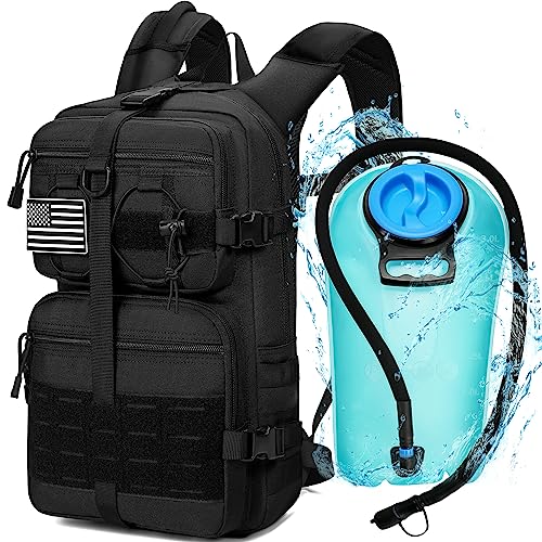 1050D Tactical Hydration Backpack with 3L TPU Water Bladder, Military Molle Water Backpack Perfect for Men & Women, Hydrat...