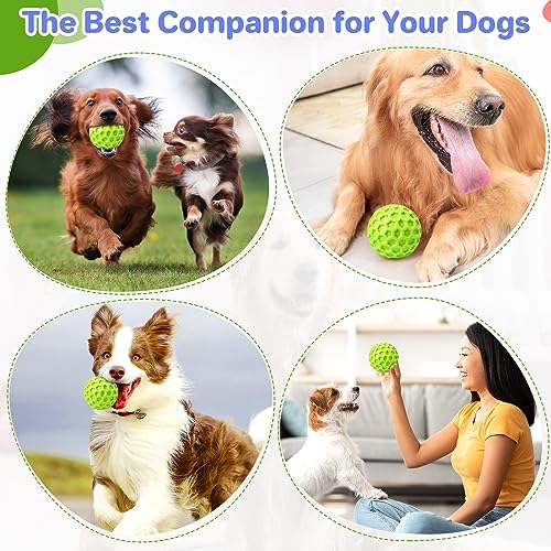 DISSKNIC Interactive Squeaky Dog Balls, Dog Toys for Aggressive Chewers Large Breed for Relieving Anxiety, Dogs Chew Toys ...
