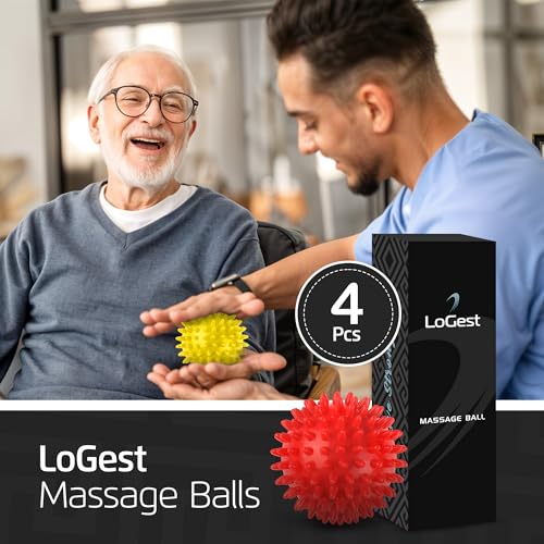 Logest 4-Piece Set Foot Massage Ball - for Trigger Point Therapy, Injury Rehabilitation & Deep Tissue Massage Balls - Prev...