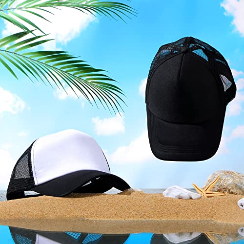 Giegxin 24 Pcs Mesh Trucker Hats Bulk Baseball Cap Beach Hat for Men and Women Wholesale Structured Front Panel Back Ball Cap