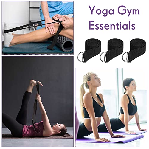Jerify Yoga Strap for Stretching Bulk 6ft Exercise Stretch Band with Metal D Ring Adjustable Pilates Non Elastic Yoga Belt...
