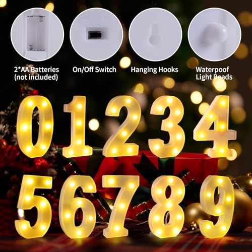 Marquee Numbers 1st First Birthday Decorations for Girls Boys,One Year Old Birthday Decorations Centerpieces Table,Light U...
