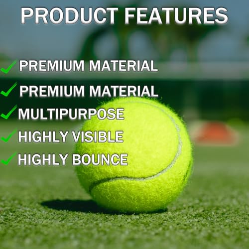 SHYUJAJIE Tennis Balls, 20 Pack Training Tennis Balls,High Elasticity Practice Tennis for Beginner, Exercise Playing Balls...