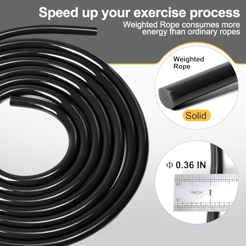 Reedvales 1LB Weighted Jump Ropes for fitness Women Men, Aluminum Handles for MMA, Boxing, CrossFit, Weight-loss Workouts,...