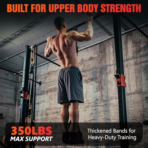Pull Up Assistance Bands 300 lbs – Heavy Duty Adjustable Pull Up Bar Resistance Bands Set with 4 Assistance Bands, Dual Fo...