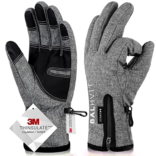 Balhvit -10℉ Waterproof Winter Gloves for Men & Women, 5-Layer Ski & Snow Gloves for Cold Weather, Breathable Warm Gloves ...