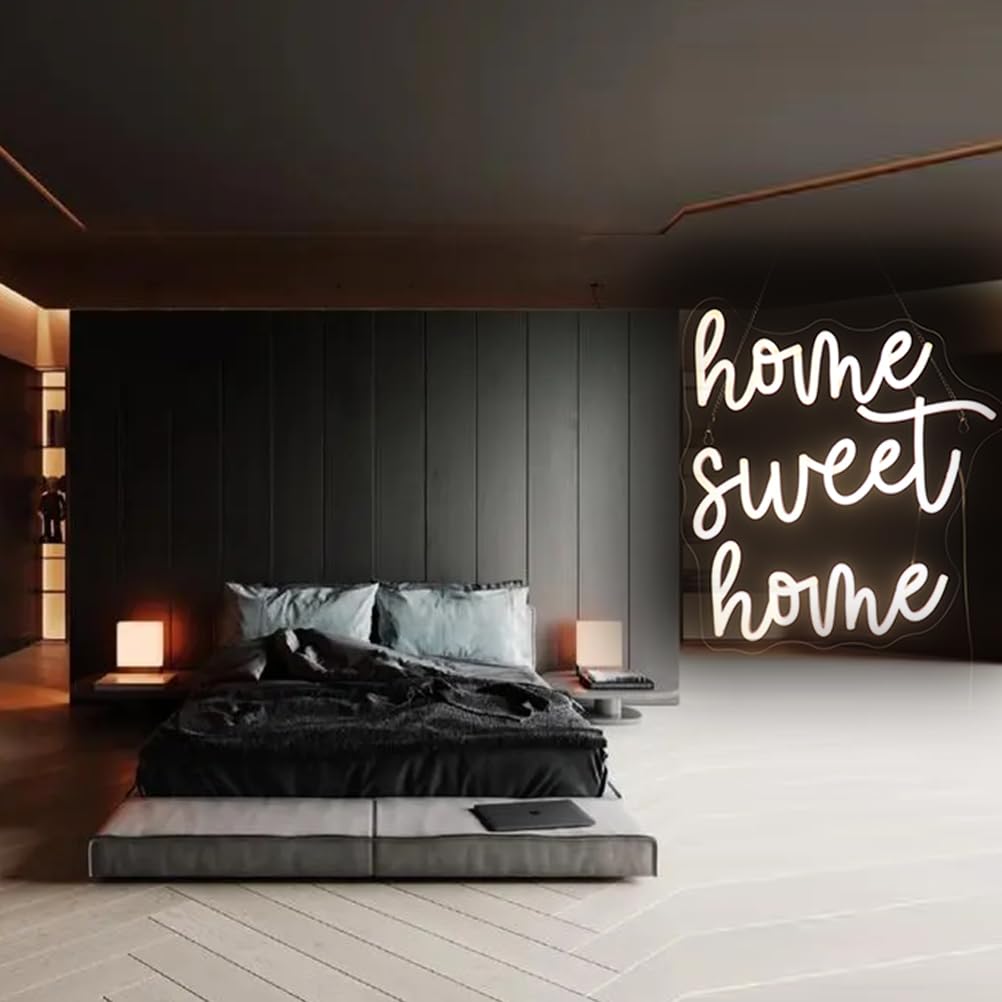 Home Sweet Home Neon Sign  Positive Quotes Decorative Neon Lights For Home Room Wall Decor Neon Light Sign  Christmas Birthday Gift Thanksgiving Gift(Warm White)
