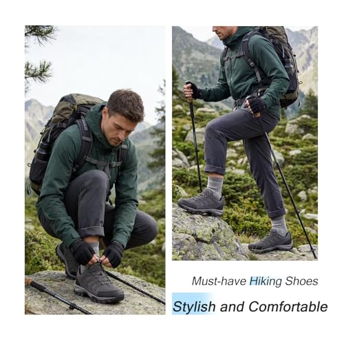 TRAILBLITZ Men's Hiking Shoes Fashion Walking Sneakers Outdoor Workout Footwear Non Slip Comfortable Lightweight Breathabl...