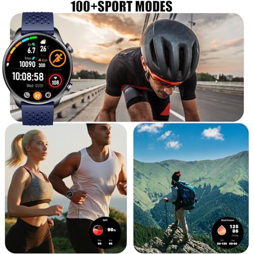 LZBWOL Smartwatch for Men & Women, 1.43" AMOLED Fitness Tracker GPS, Bluetooth Call, Heart Rate, Blood Oxygen (SpO2), Slee...
