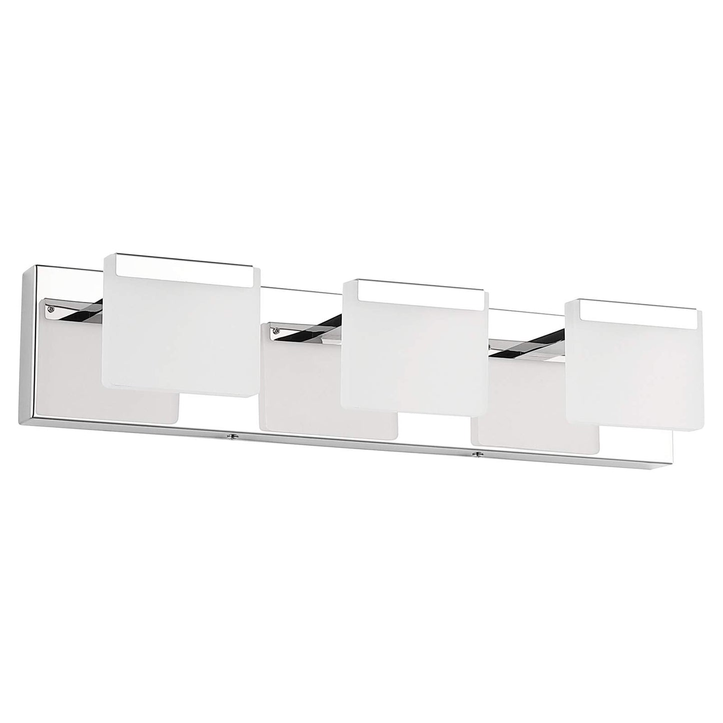Ralbay Led Vanity Light - 3-Light Bathroom Wall Light, Acrylic & Stainless Steel, Chrome Finish, Model 8281-3T