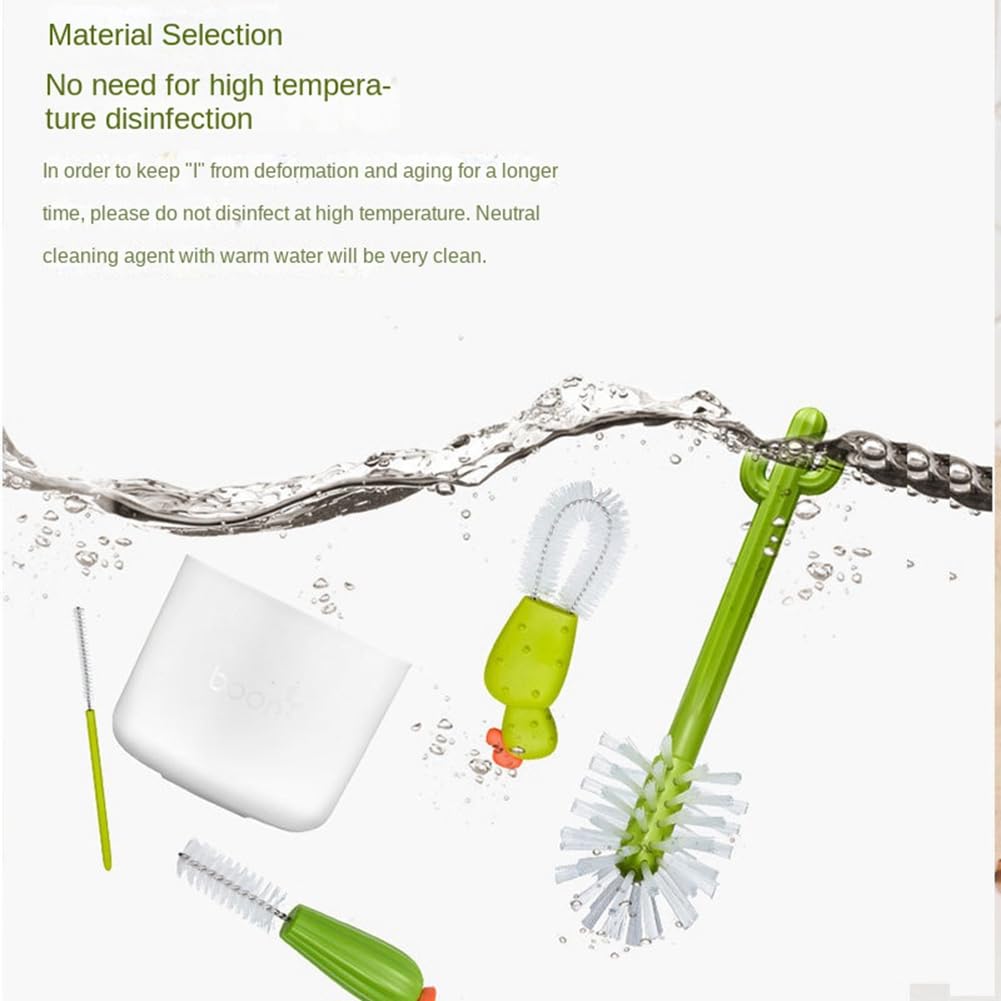 Geynutaly Cactus Bottle Brush, Straw Brush, Multifunctional Cleaning Brush Set, Full-Angle Cleaning