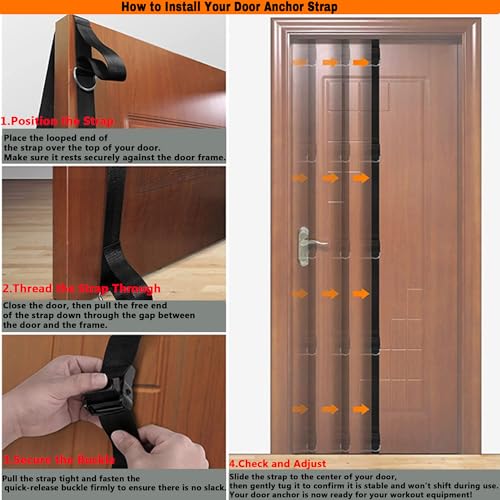 Resistance Bands Set with Door Anchor Training System, 5 Colors Stackable up to 150LBS, Includes 5-Angle Door Training Too...