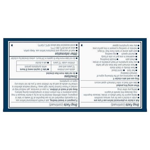 Advil Dual Action Back Pain Caplets Delivers 125mg Ibuprofen and 250mg Acetaminophen Per Dose for 8 Hours of Back Pain Relief - 144 Count
