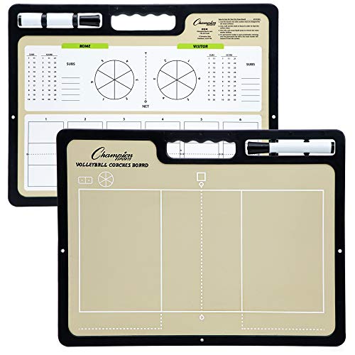 Champion Sports Large & XL Dry Erase Board For Coaching - Whiteboards for Strategizing, Techniques, Plays - 2-Sided Boards...