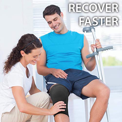 Rymora Knee Support Brace Compression Sleeves for Men and Women for Ligament Injury, Joint Pain Relief, Running, Arthriti...