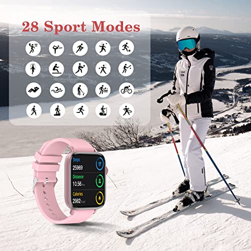 PJYUBVOR 1.9" Smart Watch for Women - Bluetooth Call Fitness Tracker with Heart Rate/Sleep Monitor/Menstrual Reminder, DIY...
