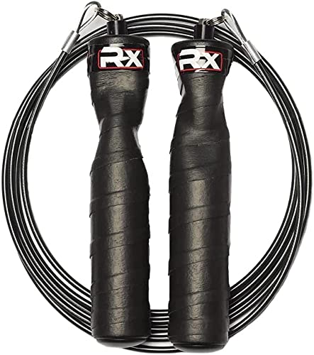 Rx Smart Gear Jump Rope - Black Ops Ergonomic Handles with Trans Black Cable Buff 3.4 | Jump Smart Weighted Speed Rope for...
