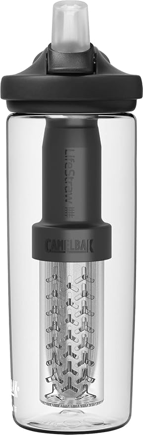 CamelBak eddy+ Water Filter Water Bottle by LifeStraw Integrated 2-Stage Filter Straw - For Hiking, Backpacking, Travel, and Emergency Preparedness