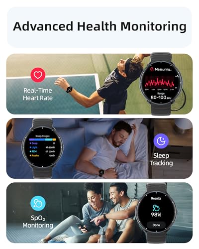 Parsonver Swimming Smart Watch, 5ATM Waterproof for Pool & Open Water, Built-in GPS & Compass, AMOLED Screen Fitness Track...