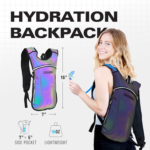 Sojourner Rave Hydration Pack - Hydration Backpack - Hydropack with 2L Bladder - Water Backpack for Festivals, Hiking, Run...