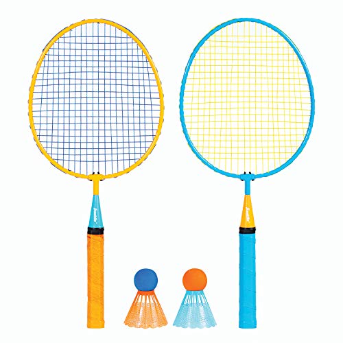 Franklin Sports Badminton Racket Set - Smashminton, Oversize - 2 Player Backyard Youth Set with Birdies for Kids
