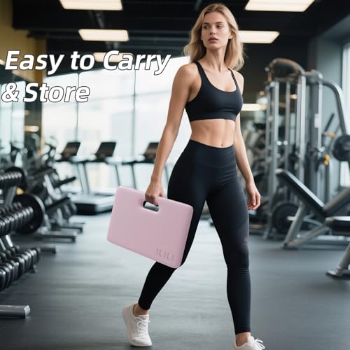 ILILI Yoga Knee Pad Foldable, TPE Soft Pad 24*17*0.5inch (Folding Size 17*12*1inch) for Knee Push-ups, Plank Support＆Elbo...