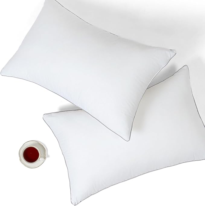 Pillows for Sleeping 4 Pack Bed Pillow Set of 4 for Side Back and Stomach Sleepers Down Alternative Filling Luxury Soft (White, King(4 Pack))