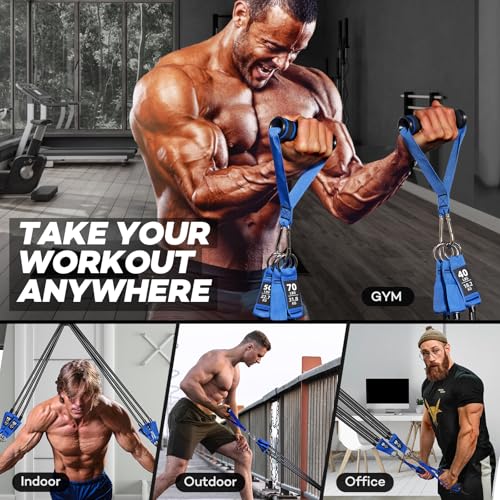 Resistance Bands, 390 LBS Heavy Duty Exercise Bands for Working Out, Workout Bands with Handles, Stretch Band for Men, Fit...