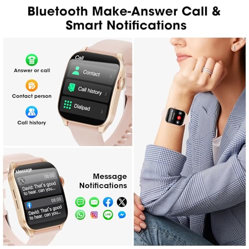 Smart Watches for Men Women, 1.91" HD Curve Screen Smartwatch (Answer/Make Call), Fitness Tracker with Heart Rate/Sleep Mo...