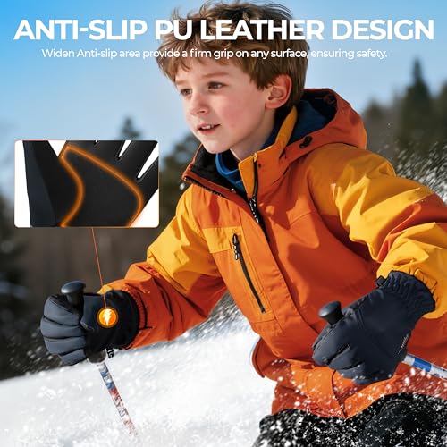 rivmount Kids 3M Ski Gloves Touchscreen Waterproof Warm for Boy Girl Youth Outdoor Skiing Cycling Snow Winter