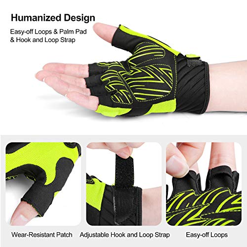 INBIKE Fingerless Cycling Gloves Breathable Protective for Road Mountain Bike MTB Riding