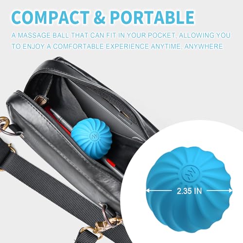 VOOSEEN 2.3" Mini Electric Vibrating Massage Ball, 10-Speed Vibrating Foam Roller for Relieving Muscle Tension & Soreness,...