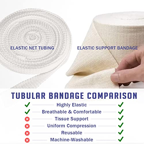 EVERLIT Elasticated Tubular Support Bandage | Stockinette Tubing for Large Arm, Knees, Legs | Light to Moderate Compressio...