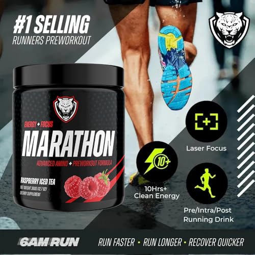 6AM Run Marathon | Running Supplements for Endurance & Stamina | Amino Energy with BCAAs for a Clean Pre Running Fuel | No...