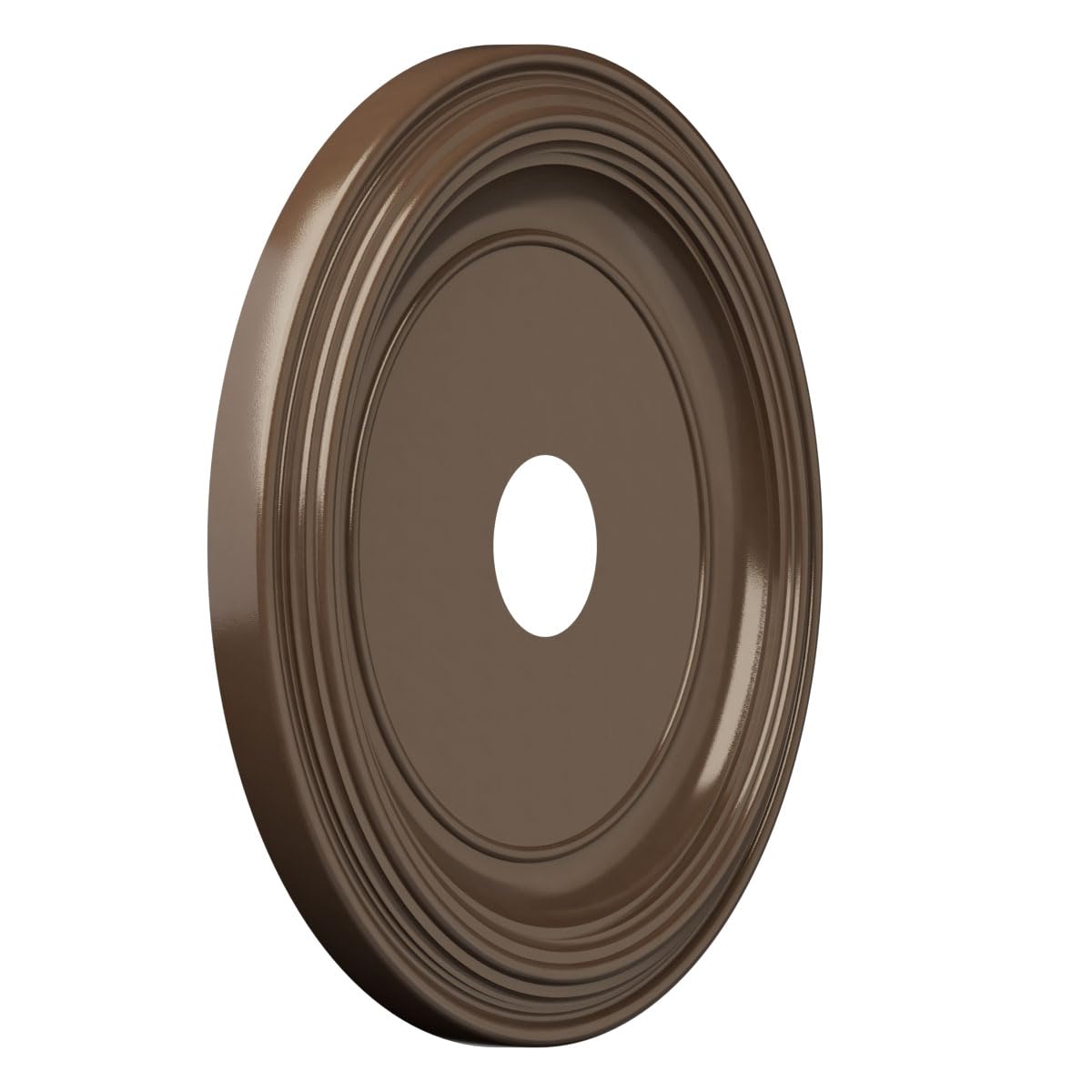 Ekena Millwork 19Od X 3 1/2Id X 1 1/2P Traditional Thermoformed Pvc Ceiling Medallion (Fits Canopies Up To 11 1/2), Metallic Cop