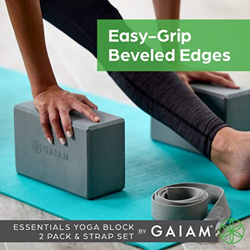 Gaiam Yoga Block - Supportive Latex-Free Eva Foam - Soft Non-Slip Surface with Beveled Edges for Yoga, Pilates, Meditation...