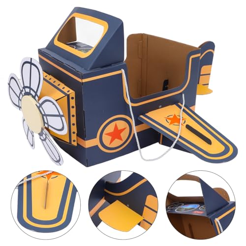 TOYANDONA Wearable Cardboard Airplane Toy Boy Outfit Dress Toddler Airplane Costume Cardboard Making Air Plane Interactive...