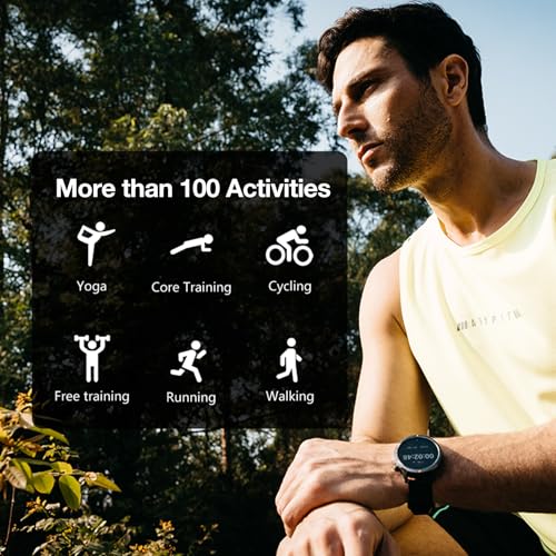 AGM Legion Rugged Smart Watch for Men, 5ATM Waterproof, Shockproof & Drop-proof, 100+ Sports Modes, Bluetooth Calling, Com...