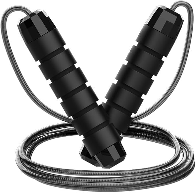 AgiliQ Jump Rope, Adjustable Jump Ropes,Skipping Rope Tangle-Free Rapid Speed with Ball Bearings for Women Men Kids,Exerci...